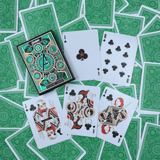 Green Avengers Playing Cards