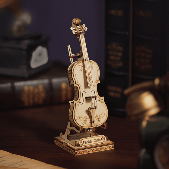 Wooden Cello Display NZ