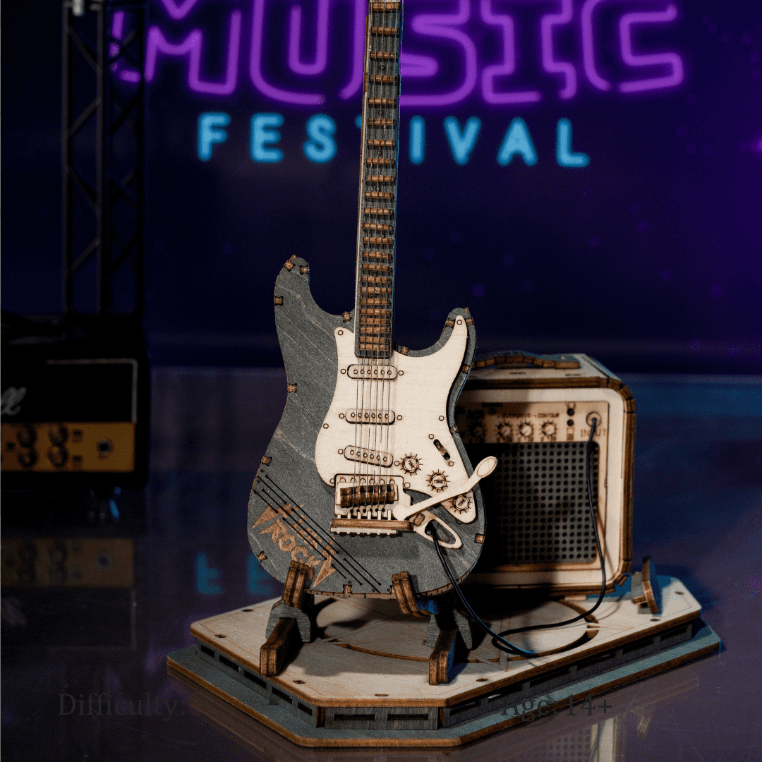 Wooden Electric Guitar Decor