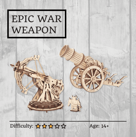 Epic War Weapon 3D Wooden Puzzle NZ