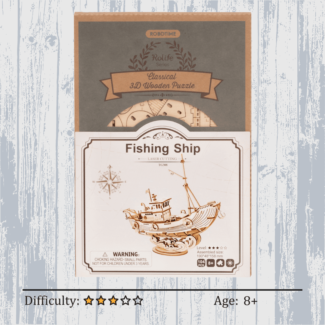 Fishing Ship Wood Puzzle NZ
