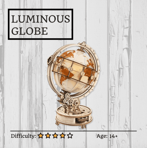 Luminous Globe 3D Wooden Puzzle NZ