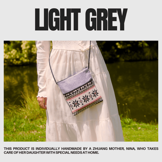 Shoulder Purse Light Grey