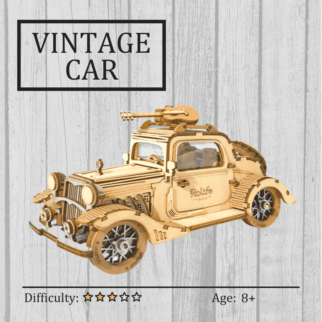 Vintage Car 3D Wooden Puzzle NZ