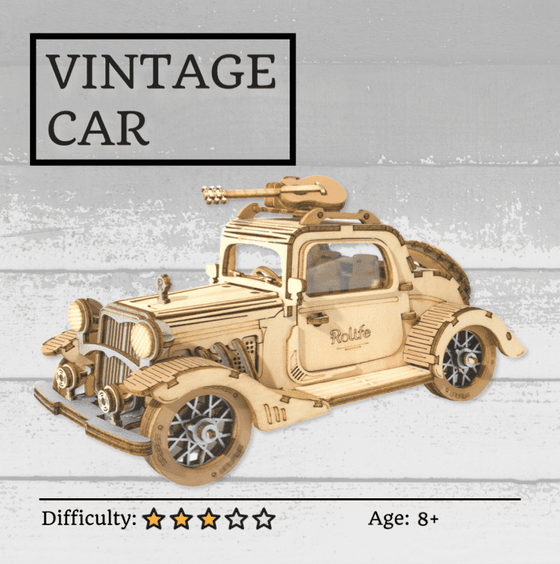 Vintage Car 3D Wooden Puzzle NZ