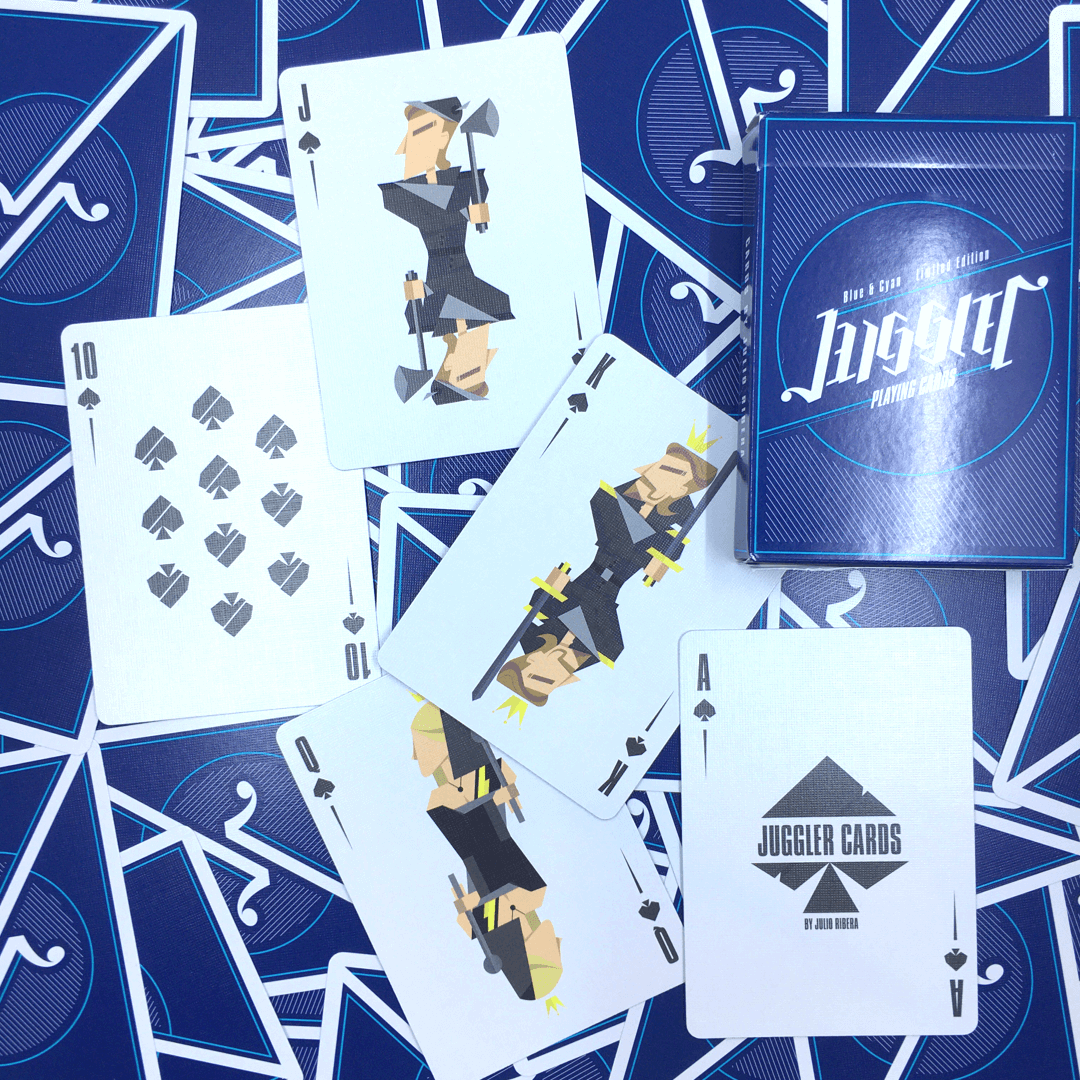 Jaggler Blue & Cyan Poker Cards