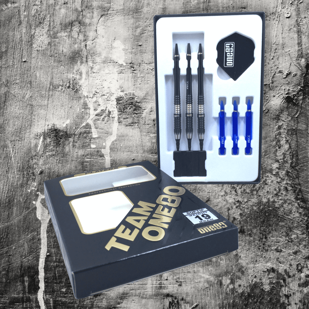 One80 K1 Spike Black 2BA Dart Set