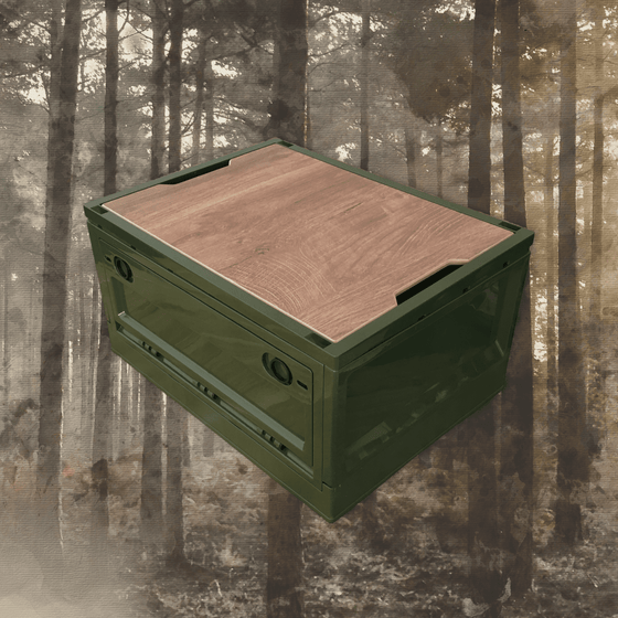 Wood Top Foldable Storage Box Green NZ